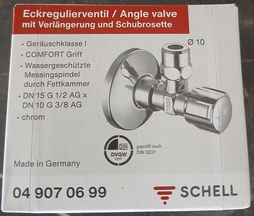 Schell eckregulierventil - eckregulierventil, 1/2"