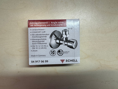 Schell eckregulierventil mit - schell,